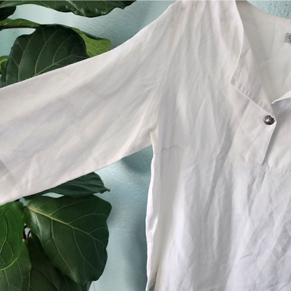 Coldwater creek linen boxi tunic blouse - Picture 9 of 15